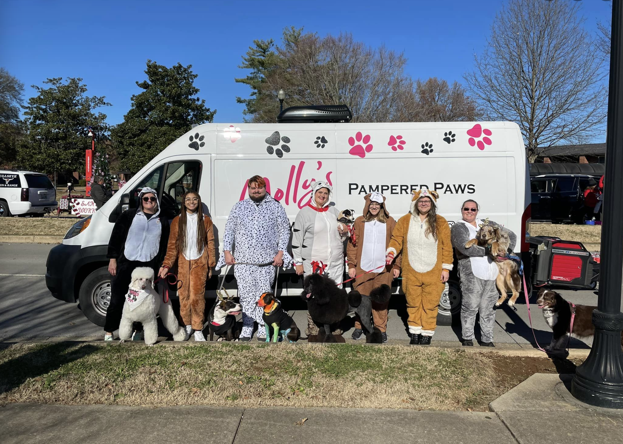 Molly's Pampered Paws during their Christmas Parade