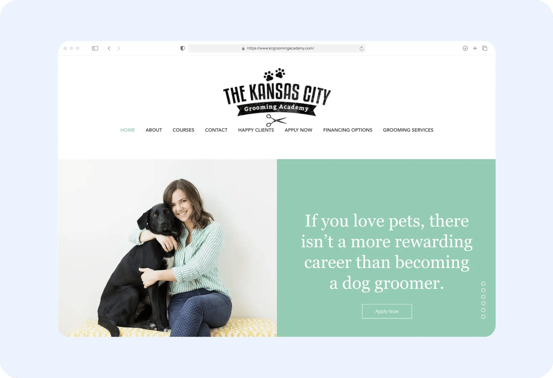 kc grooming academy website