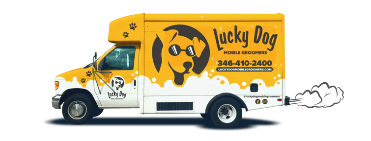 lucky dog mobile groomers truck